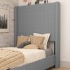 Flash Furniture Gray Twin Platform Bed with Tufted Headboard YK-1077-GY-T-GG